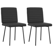 Eetkamerstoelen 2 st kunstleer zwart