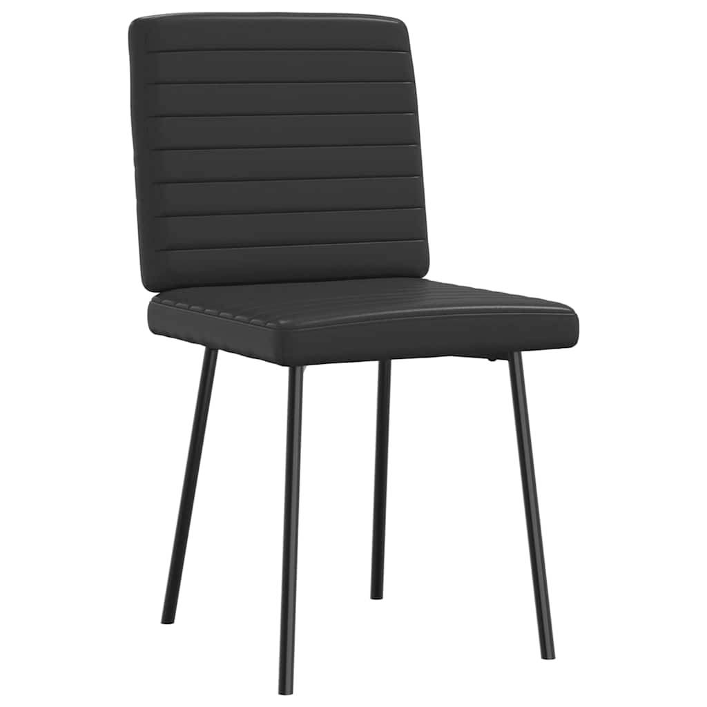 Eetkamerstoelen 2 st kunstleer zwart