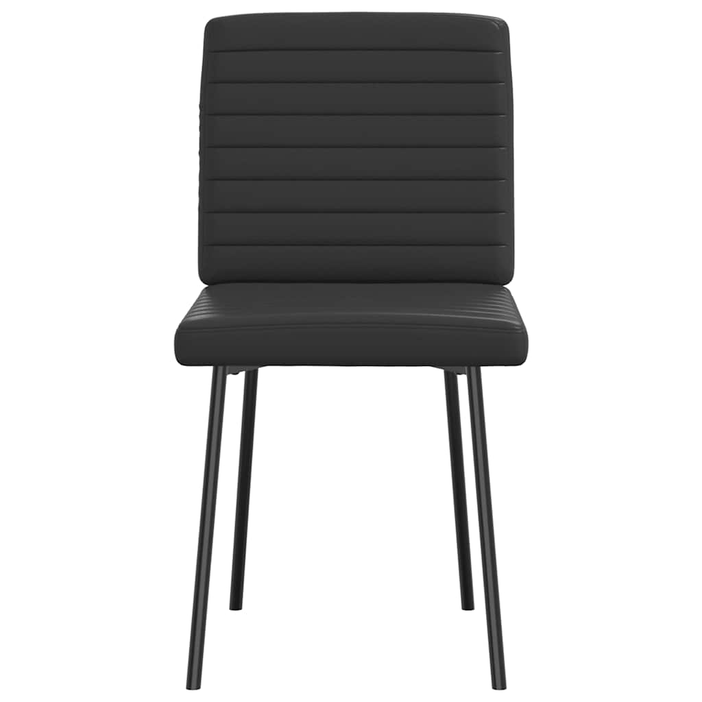 Eetkamerstoelen 2 st kunstleer zwart