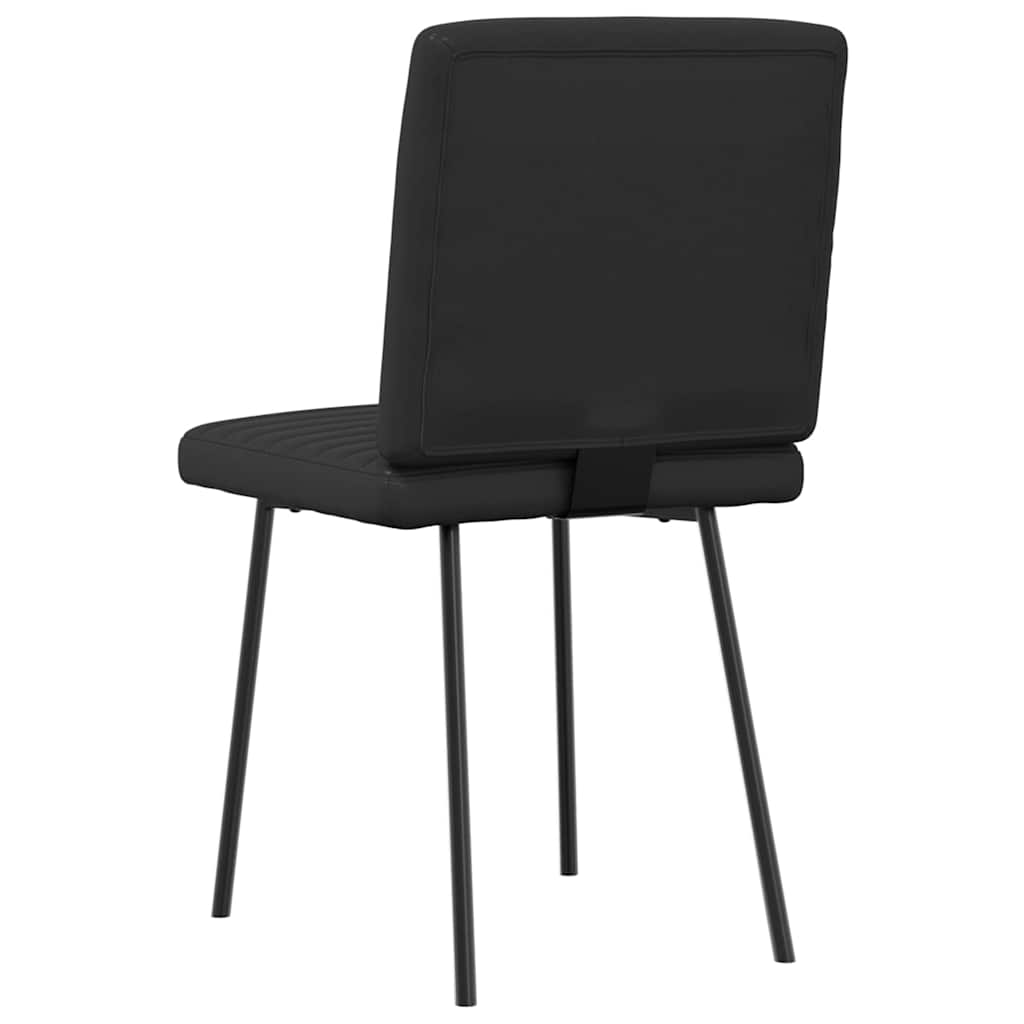Eetkamerstoelen 2 st kunstleer zwart