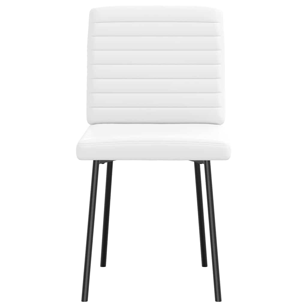 Eetkamerstoelen 2 st kunstleer wit