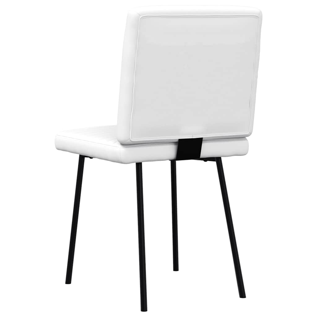 Eetkamerstoelen 2 st kunstleer wit