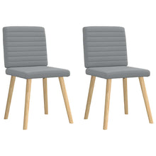 Eetkamerstoelen 2 st stof lichtgrijs