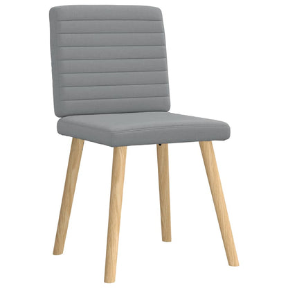 Eetkamerstoelen 2 st stof lichtgrijs