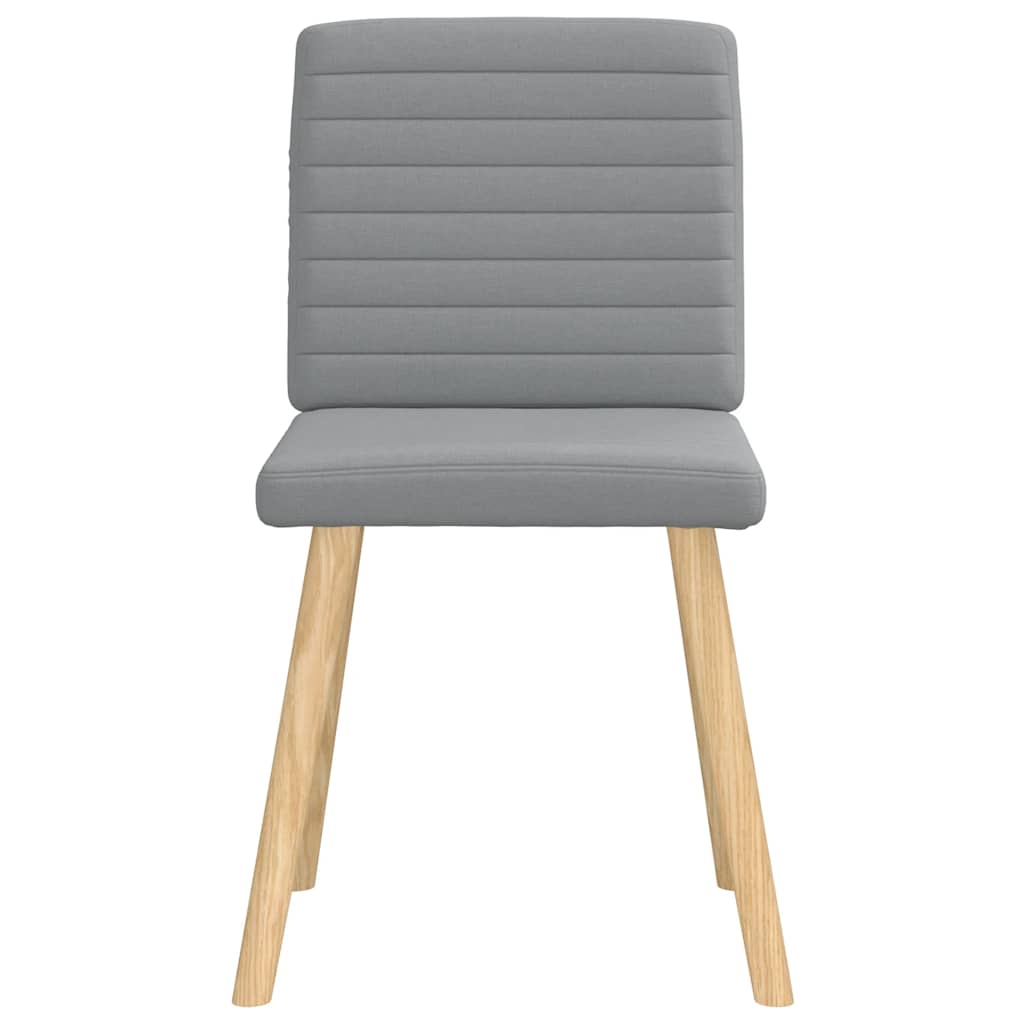 Eetkamerstoelen 2 st stof lichtgrijs