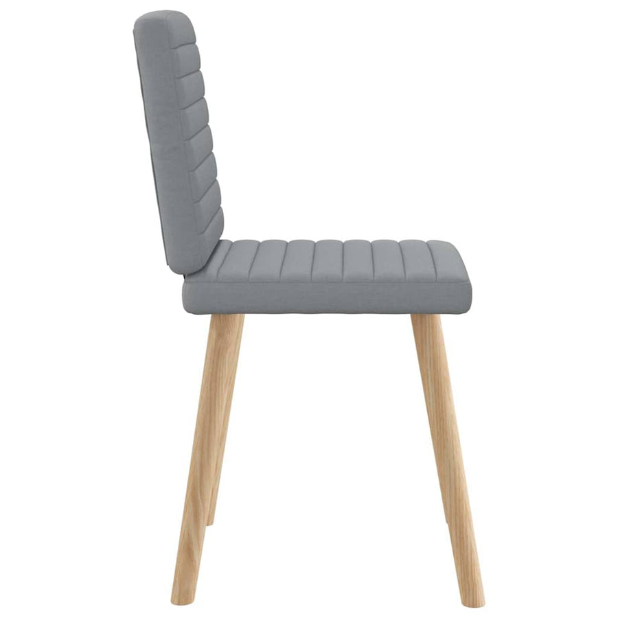 Eetkamerstoelen 2 st stof lichtgrijs