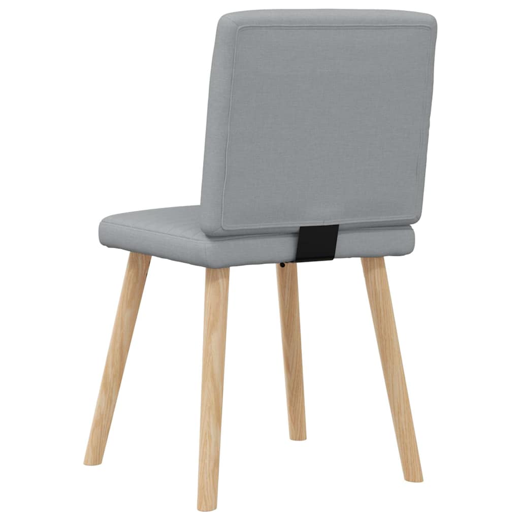 Eetkamerstoelen 2 st stof lichtgrijs