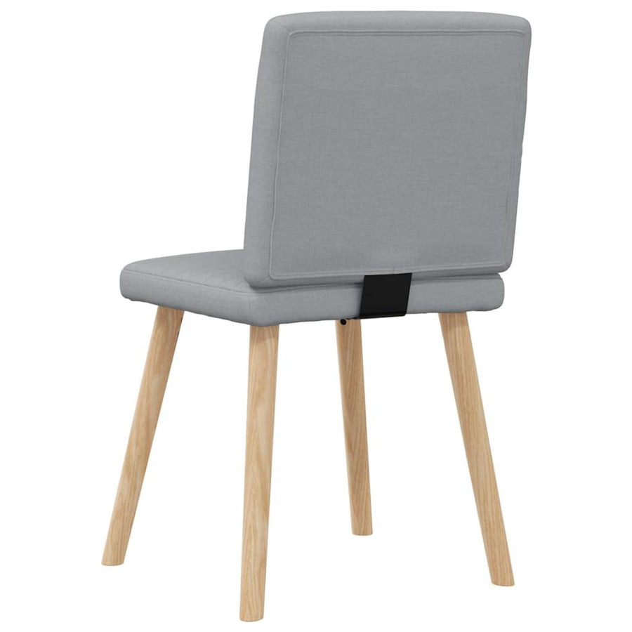 Eetkamerstoelen 2 st stof lichtgrijs