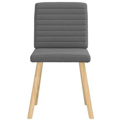 Eetkamerstoelen 2 st stof donkergrijs