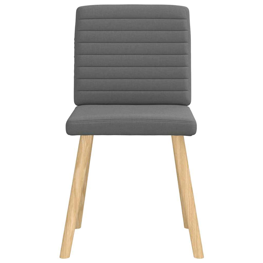 Eetkamerstoelen 2 st stof donkergrijs