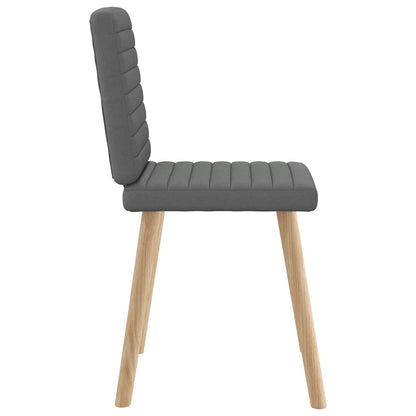 Eetkamerstoelen 2 st stof donkergrijs