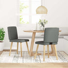 Dining chairs, 2 pcs, fabric, dark grey