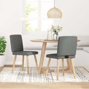 Eetkamerstoelen 2 st donkergrijs stof 45x54x86 cm