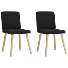 Eetkamerstoelen 2 st stof zwart