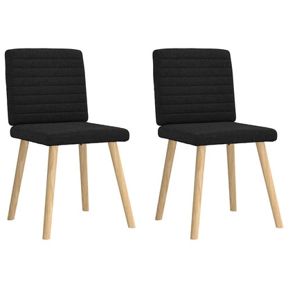 Eetkamerstoelen 2 st stof zwart