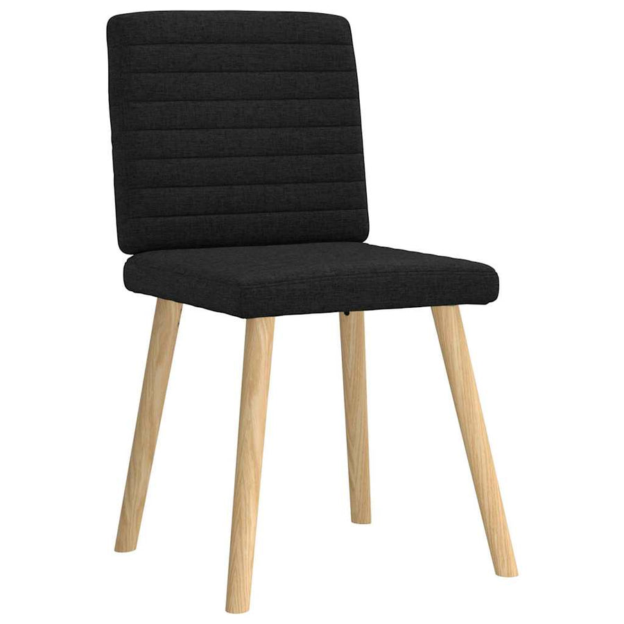 Eetkamerstoelen 2 st stof zwart