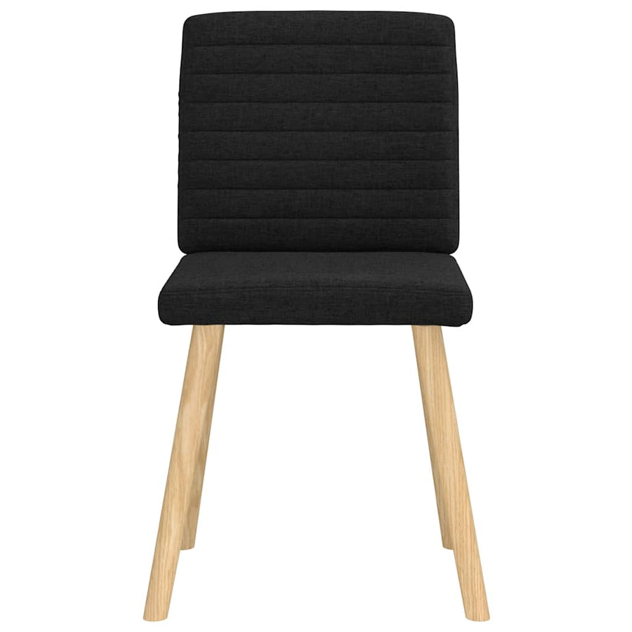 Eetkamerstoelen 2 st stof zwart