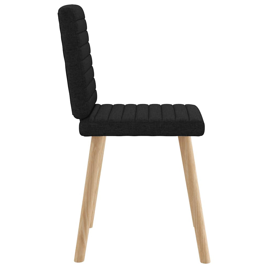Eetkamerstoelen 2 st stof zwart