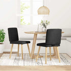 Dining chairs 2 pc fabric black