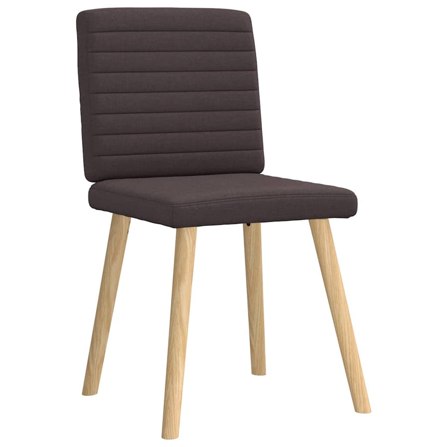 Eetkamerstoelen 2 st stof donkerbruin