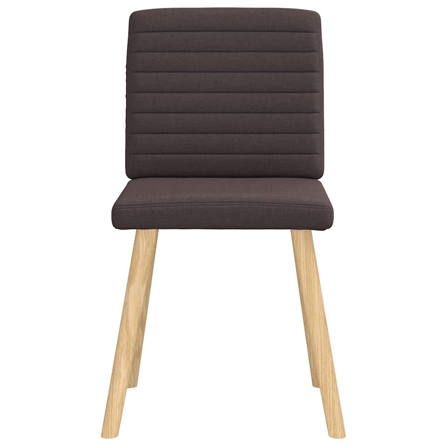 Eetkamerstoelen 2 st stof donkerbruin