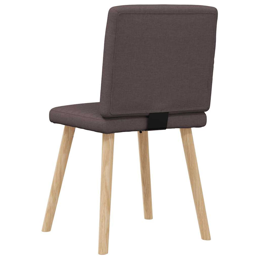 Eetkamerstoelen 2 st stof donkerbruin