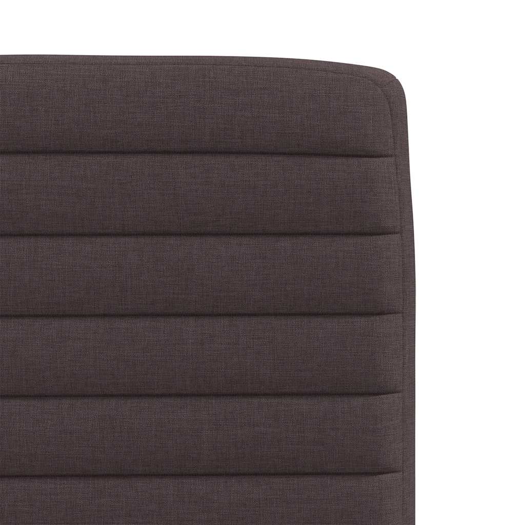 Eetkamerstoelen 2 st stof donkerbruin
