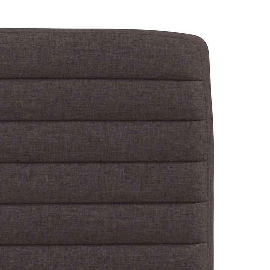 Eetkamerstoelen 2 st stof donkerbruin