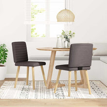 Eetkamerstoelen 2 st stof donkerbruin