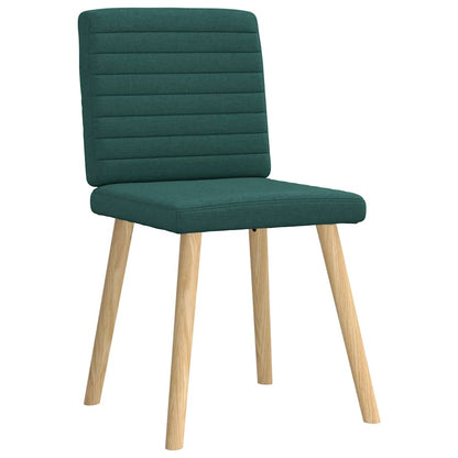 Eetkamerstoelen 2 st stof donkergroen