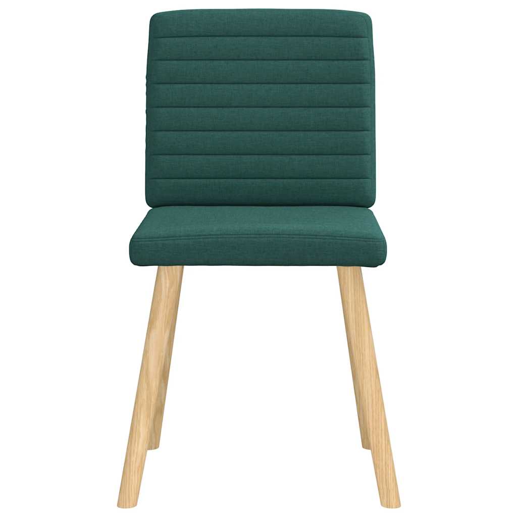 Eetkamerstoelen 2 st stof donkergroen
