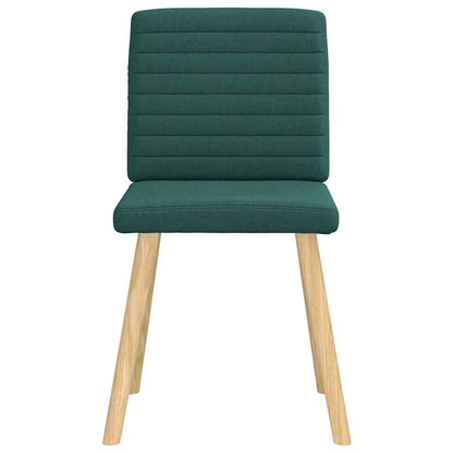Eetkamerstoelen 2 st stof donkergroen