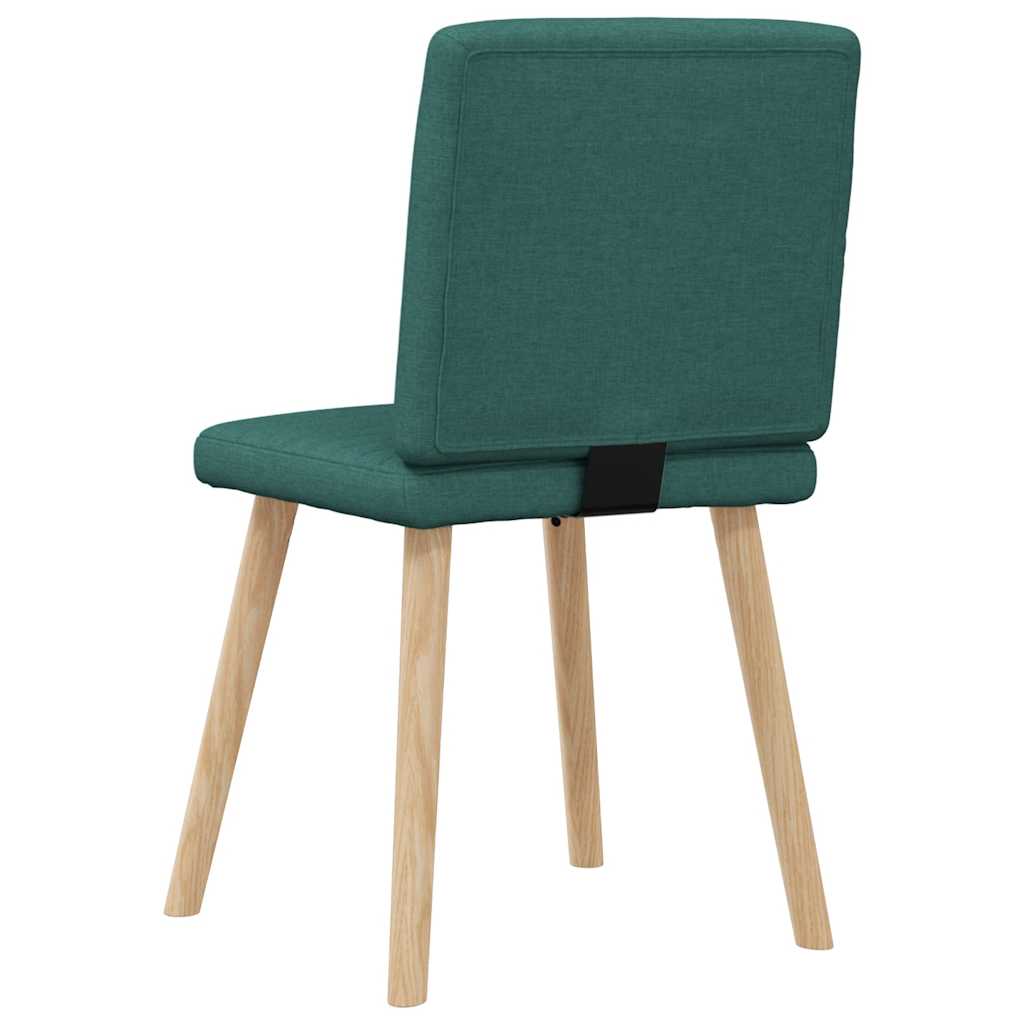 Eetkamerstoelen 2 st stof donkergroen