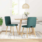 Dining Chairs 2 pcs Fabric Dark Green