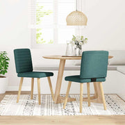 Eetkamerstoelen 2 st donkergroen stof 45x54x86 cm