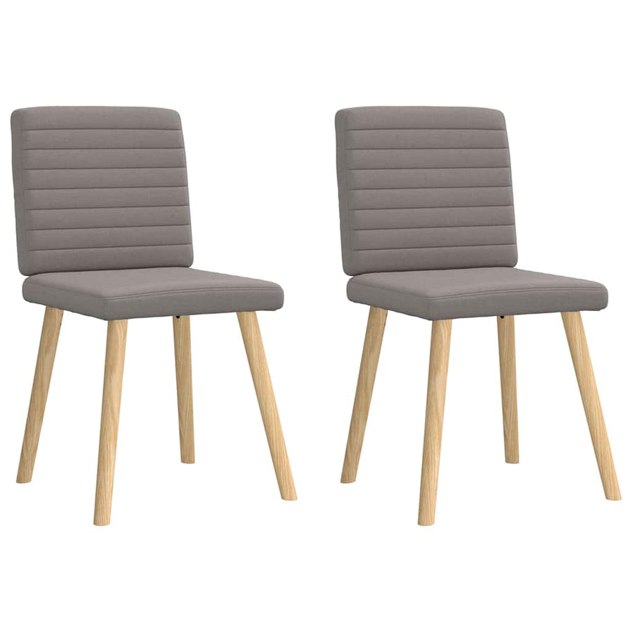 Eetkamerstoelen draaibaar 2 st stof taupe