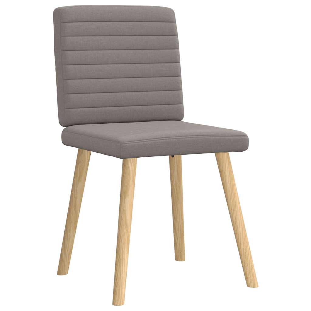 Eetkamerstoelen draaibaar 2 st stof taupe