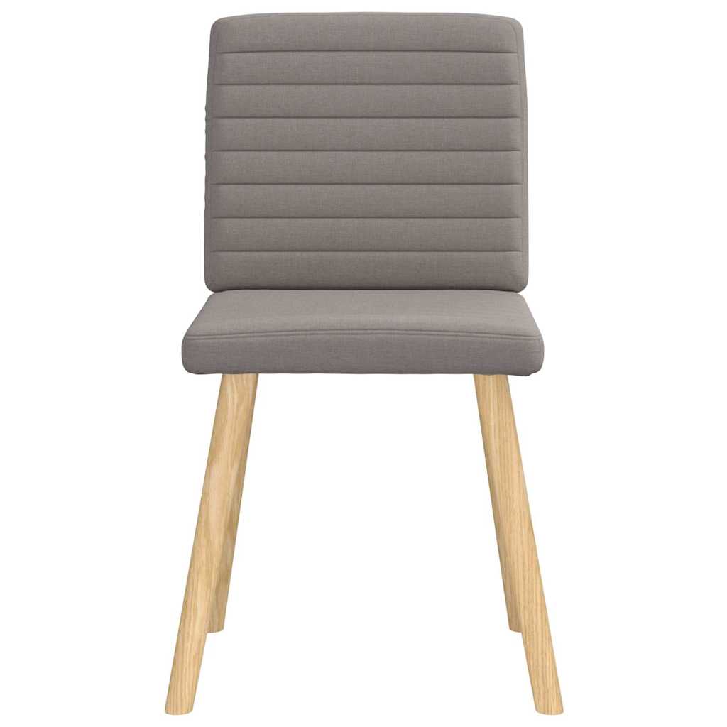 Eetkamerstoelen draaibaar 2 st stof taupe