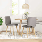 Dining chairs swivel 2 pcs fabric taupe