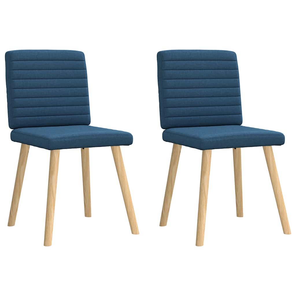 Eetkamerstoelen 2 st stof blauw