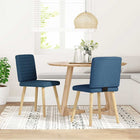 Dining chairs 2 pcs blue fabric
