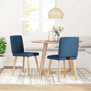 Eetkamerstoelen 2 stuks blauw stof 45x54x86 cm