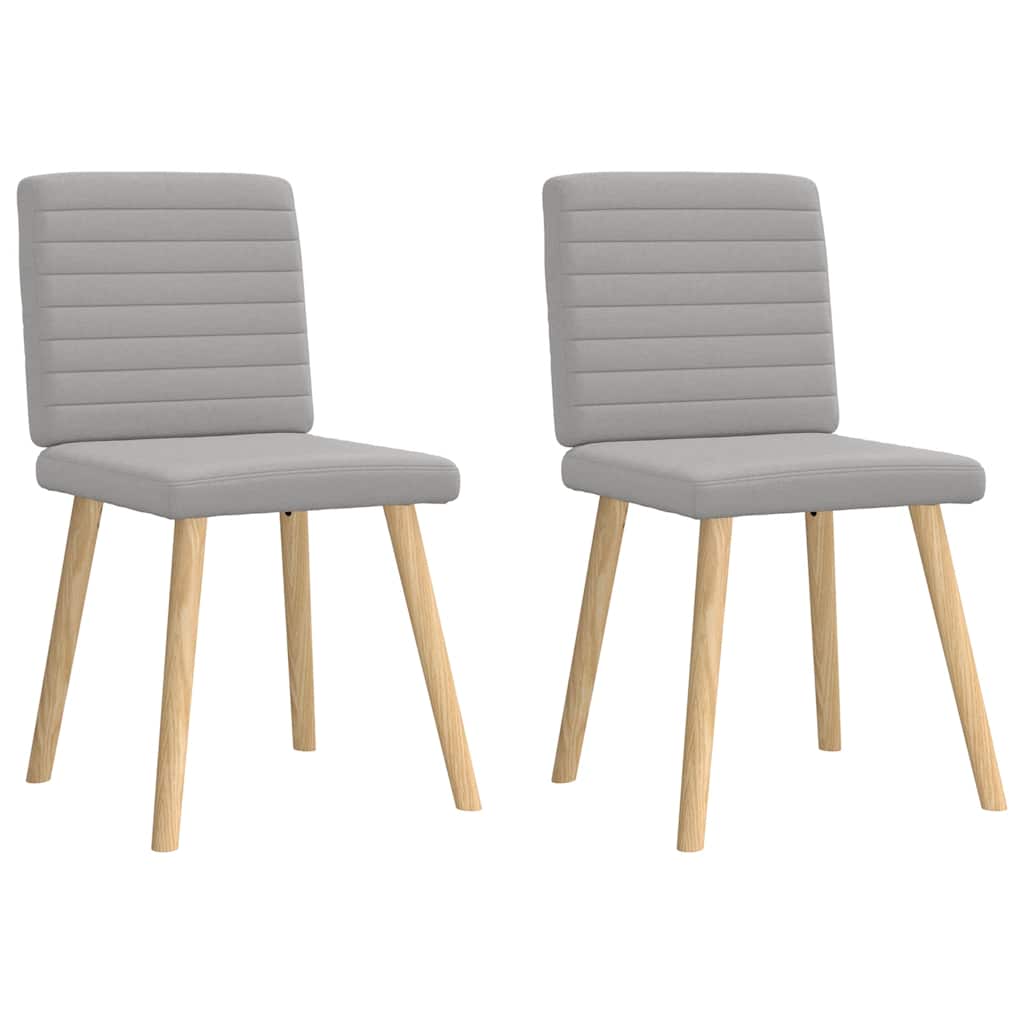 Eetkamerstoelen 2 st stof wolk grijs