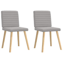 Eetkamerstoelen 2 st stof wolk grijs