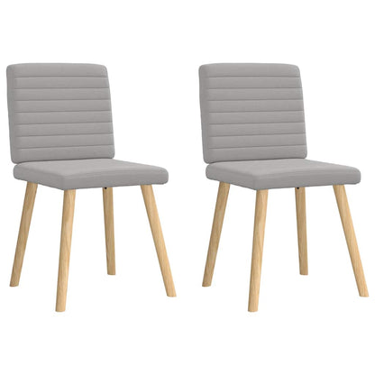 Eetkamerstoelen 2 st stof wolk grijs