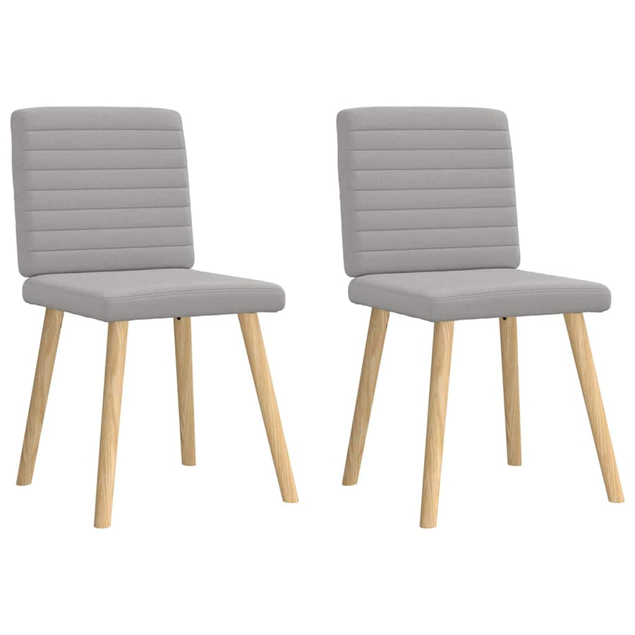Eetkamerstoelen 2 st stof wolk grijs