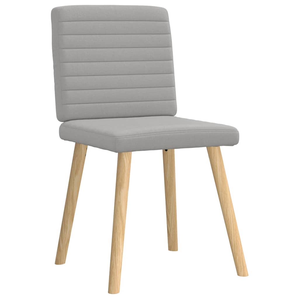Eetkamerstoelen 2 st stof wolk grijs
