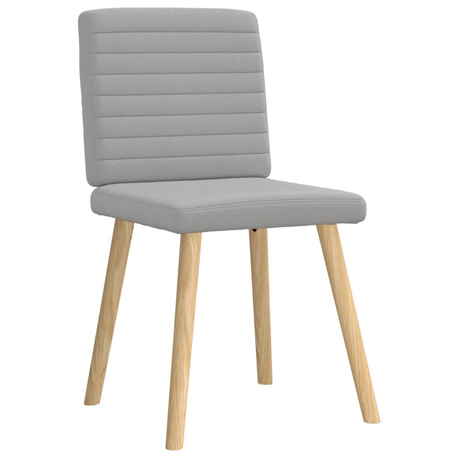 Eetkamerstoelen 2 st stof wolk grijs