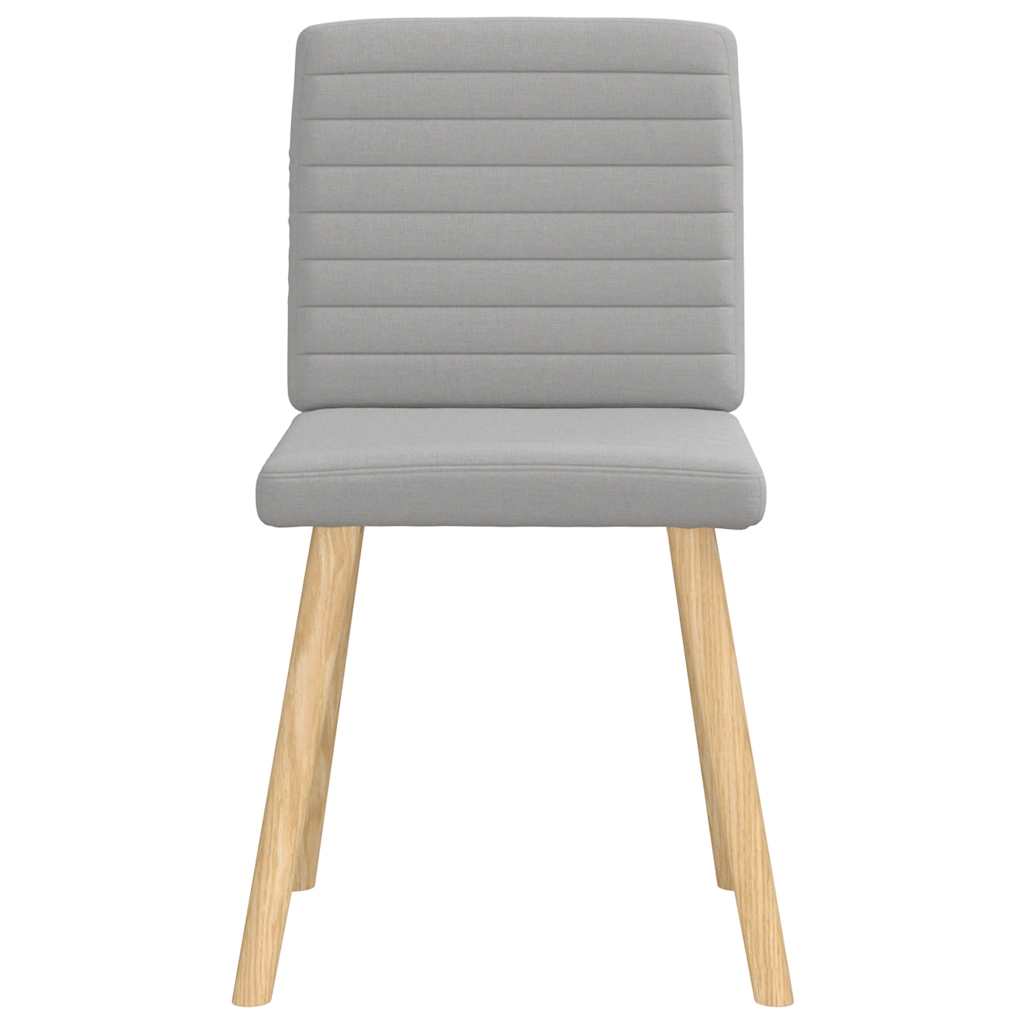 Eetkamerstoelen 2 st stof wolk grijs