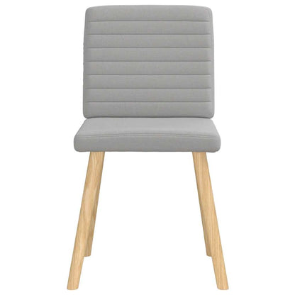 Eetkamerstoelen 2 st stof wolk grijs